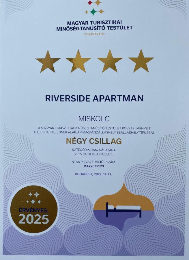 Riverside Apartman**** Miskolc Dış mekan fotoğraf
